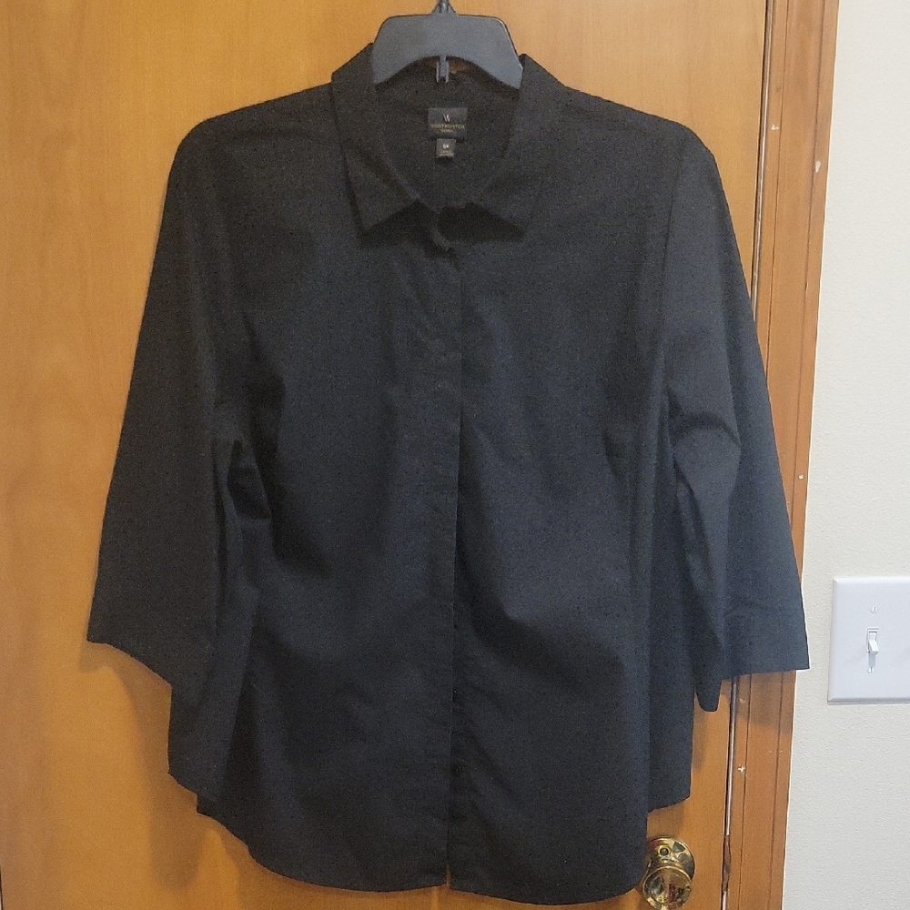 Worthington Black Women's 3/4 Sleeve Top